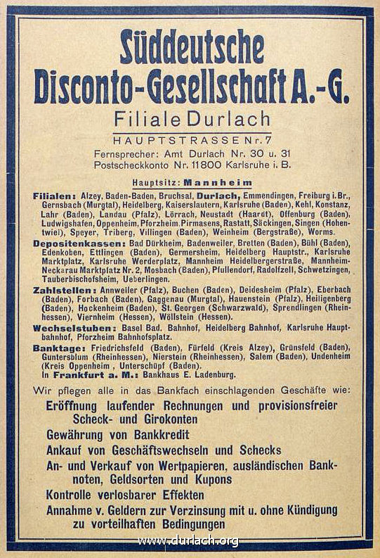 1926 Sddeutsche Disconto Gesellschaft AG
