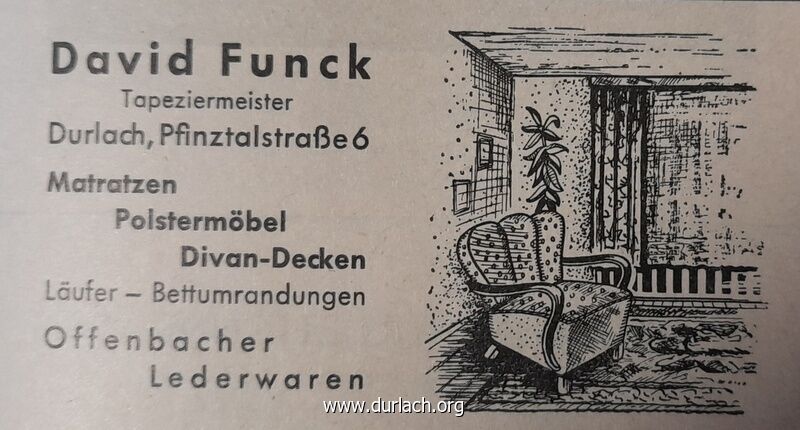 David Funck Tapeziermeister Pfinztalstr. 6