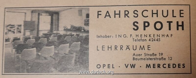Fahrschule Spoth Henkenhaf Auer Str. 19 1963