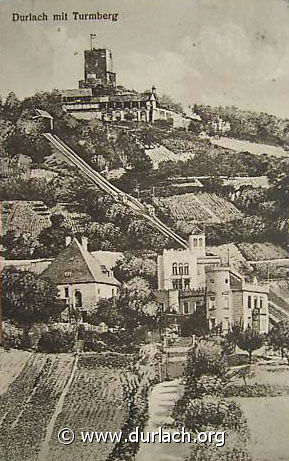 1919 - Durlach mit Turmberg