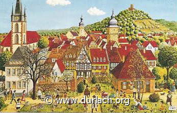 1945 - Ansicht von Durlach