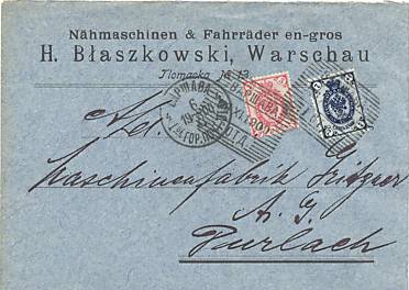 1900 - Brief aus Warschau