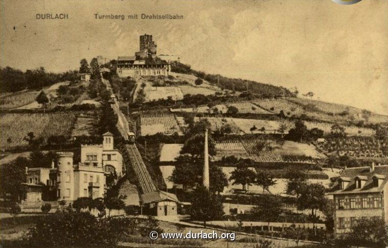 1910 - Turmberg mit Drahtseilbahn