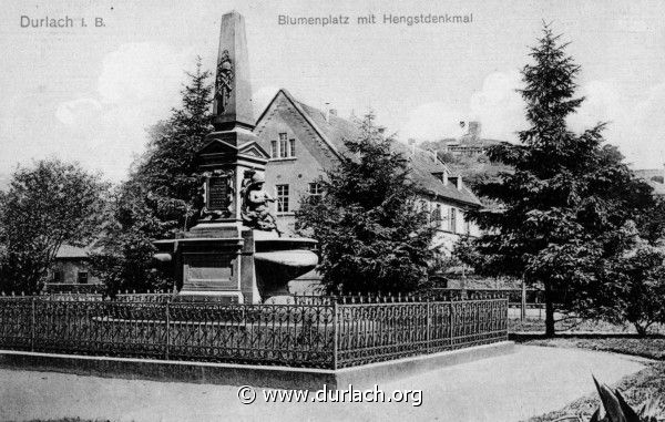 Durlach - Blumenplatz mit Hengstdenkmal