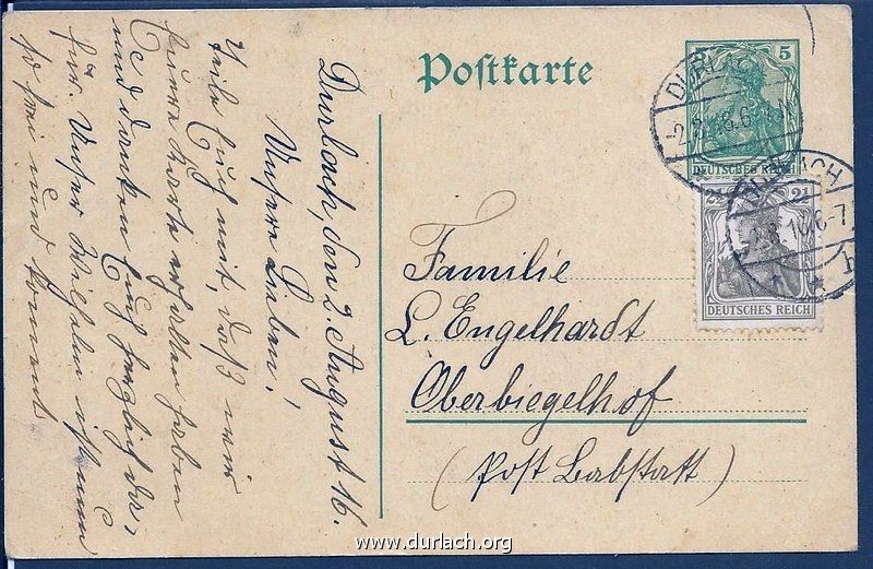 Postkarte 1916