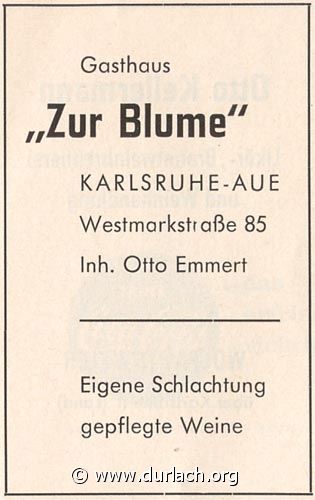 Wirtschaft Zur Blume 1962