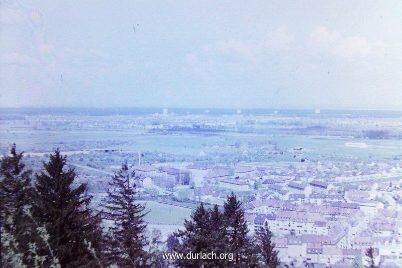 Durlach - Blick vom Turmberg 1966