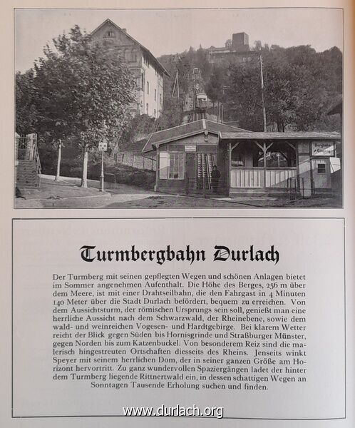 Turmbergbahn Durlach 1925