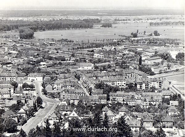 Ansicht vom Turmberg 1952
