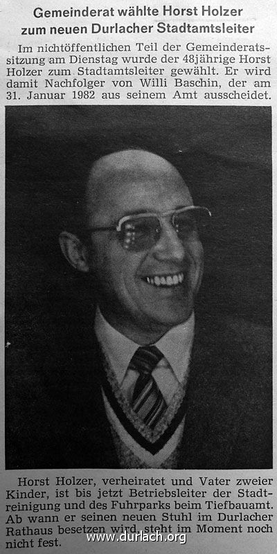 Horst Holzer 1981