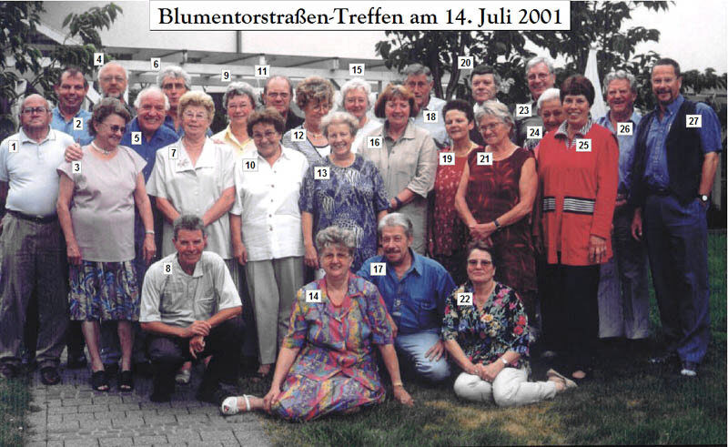 Blumentorstrassen Treffen Am 14 Juli 2001 Im Anna Leimbach Haus