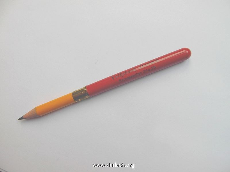 Bleistift-Verlngerer und -Hlle, Volksbank Durlach