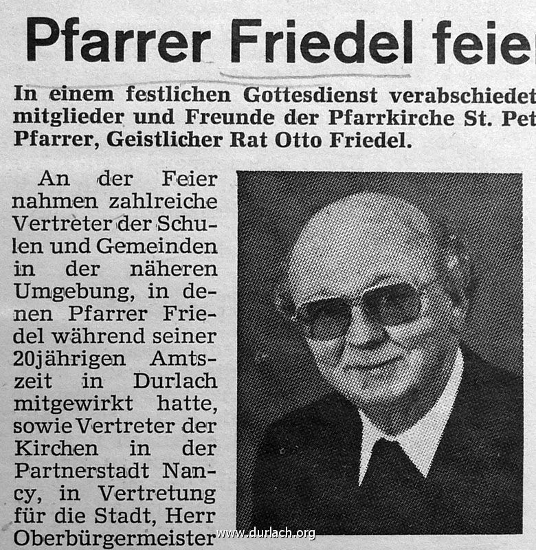 Pfarrer Friedel 1980