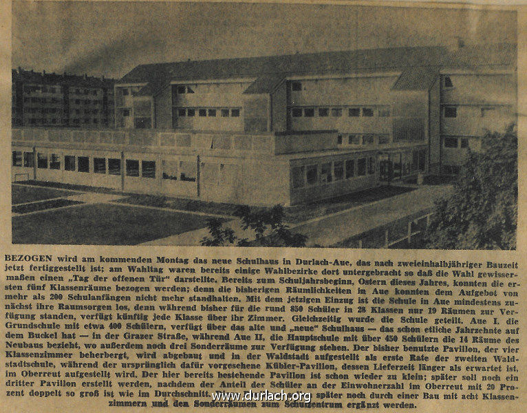 Volksschule Erffnung (BVZ vom 25.09.1965)