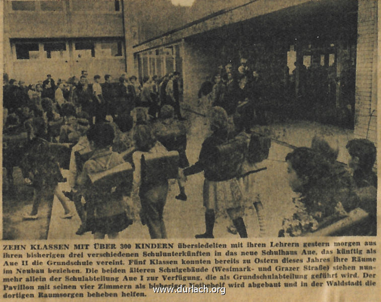 Volksschule Eröffnung (BNN vom 28.09.1965)