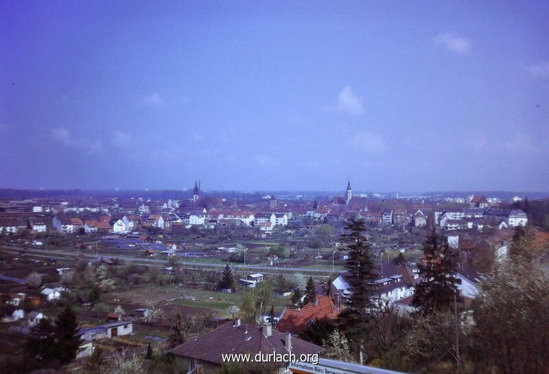 Durlach - Blick vom Geiegersberg 1975