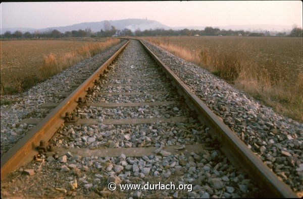 Schienen nach Durlach, ca. 1978
