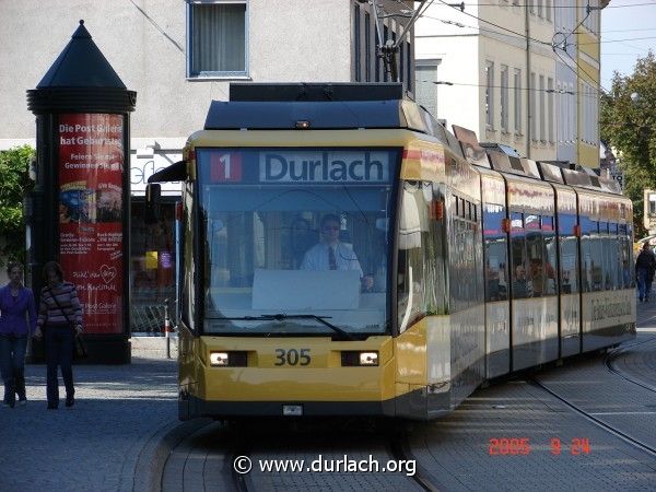 Durlach per Bahn