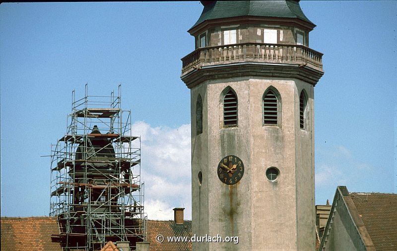 1975 - evangelischer Kirchturm