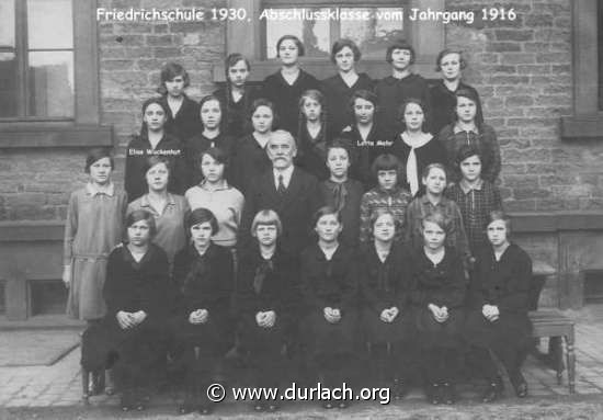 Friedrichschule Durlach 1930