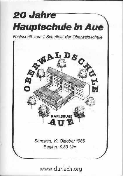 1985 - Festschrift Oberwaldschule - Titel