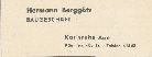 Baugeschft Hermann Berggtz 1960