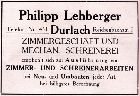 Zimmerer Philipp Lehberger 1926
