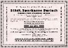 Stdtische Sparkasse Durlach 1926