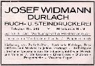 Druckerei Josef Widmann 1926