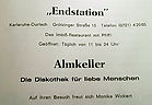 Wirtschaft Endstation Almkeller 1977