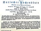 Durlacher Wochenblatt 1.7.1829