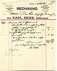 Rechnung Schlosserei Herr, 1897
