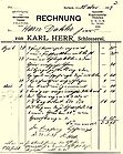 Rechnung Schlosser Herr, 1897