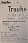 Gasthaus Zur Traube Marstallstr. 8 1963