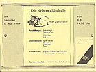 Oberwaldschule Tag der offenen Tr am 06.05.1989 Programm