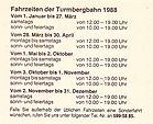 Fahrschein der Turmbergbahn